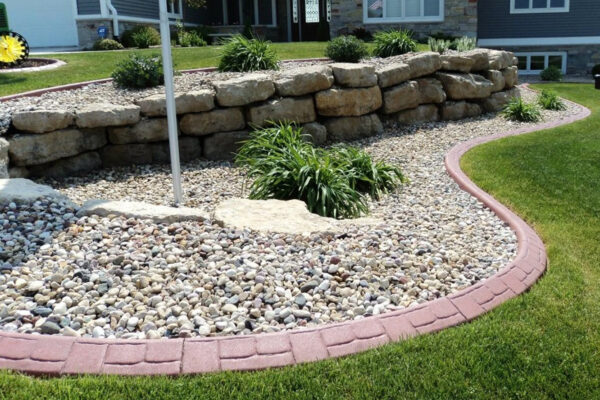 Stone landscape bed