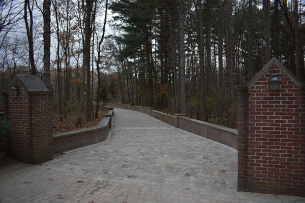 Brick paver driveway