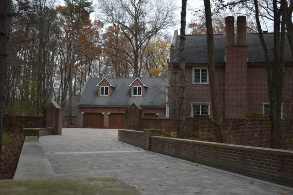 Brick paver driveway